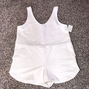 A New Day Luxe Cream Sleeveless Romper - Scoop Neck Woman’s Size L | NWT